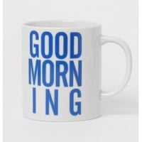 GOOD MORNING COFFEE MUG -BLUE-