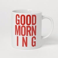 GOOD MORNING COFFEE MUG -RED-