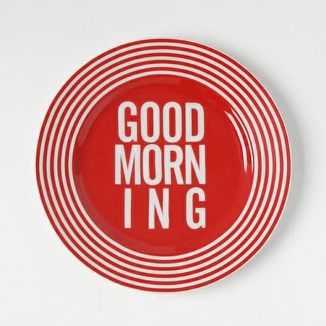 GOOD MORNING DISH PLATE -RED-