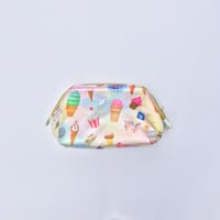 ice creamコラージュ 口金付きポーチ