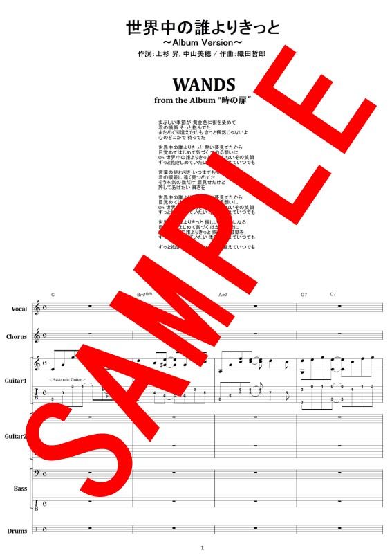 WANDS / 世界中の誰よりもきっと〜Album Version〜 バンド・スコア(TAB