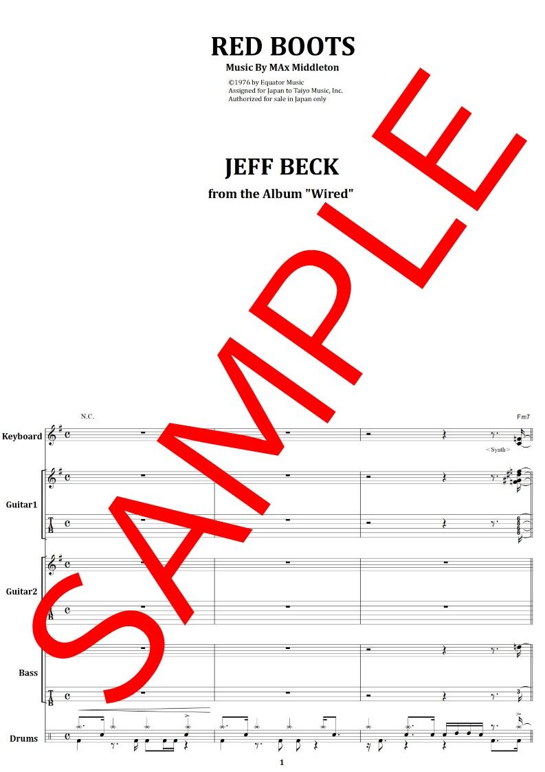 ジェフ・ベック(JEFF BECK) / LED BOOTS (レッド・ブーツ) バンド・スコ