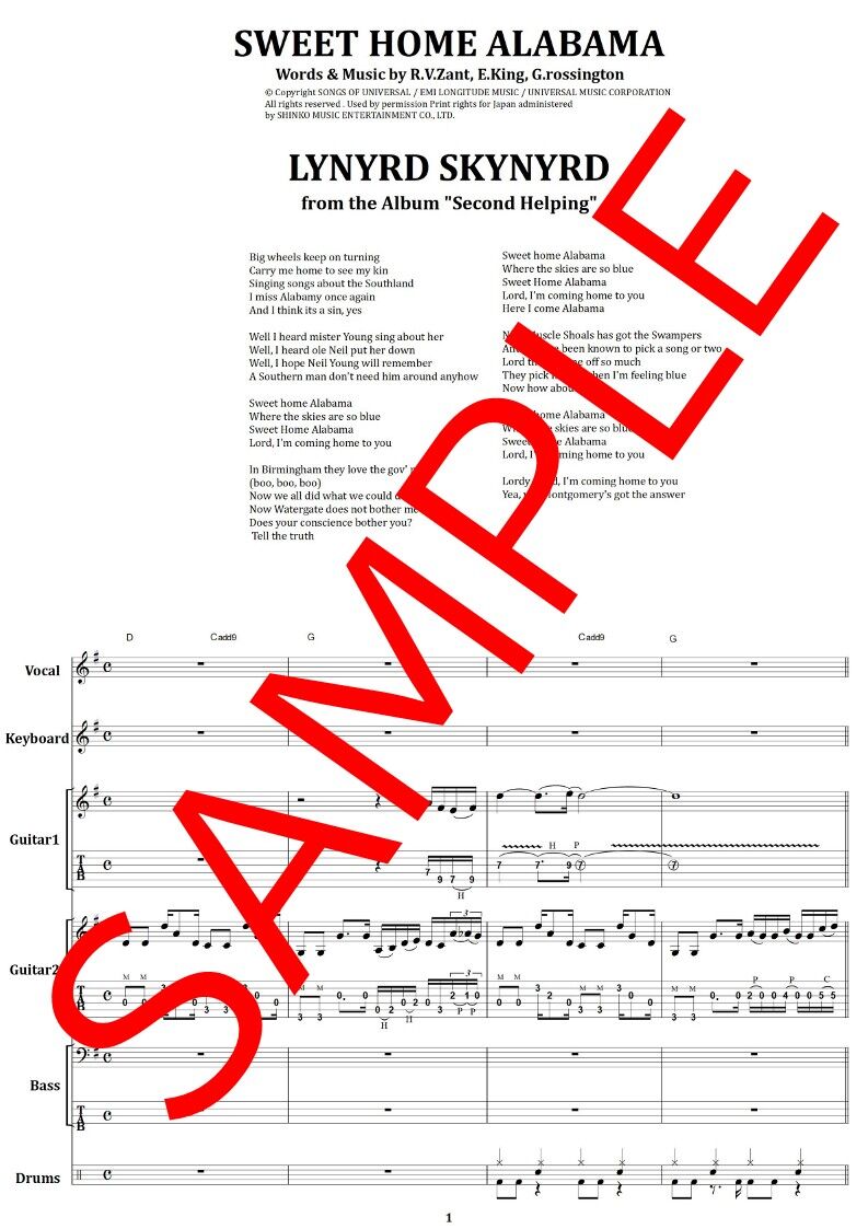レーナード・スキナード/スウィート・ホーム・アラバマ レーナード・スキナード Lynyrd Skynyrd／スイート・ホーム