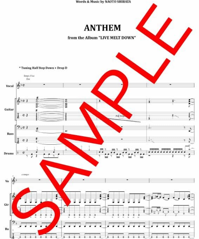 ANTHEM (アンセム) / DEMON'S RIDE - LIVE - バンド・スコア(T