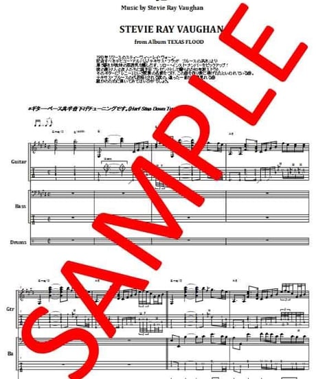 スティーヴィー・レイ・ヴォーン(STEVIE RAY VAUGHAN) / レニー(Lenny)バンド・スコア(TAB譜) 楽譜