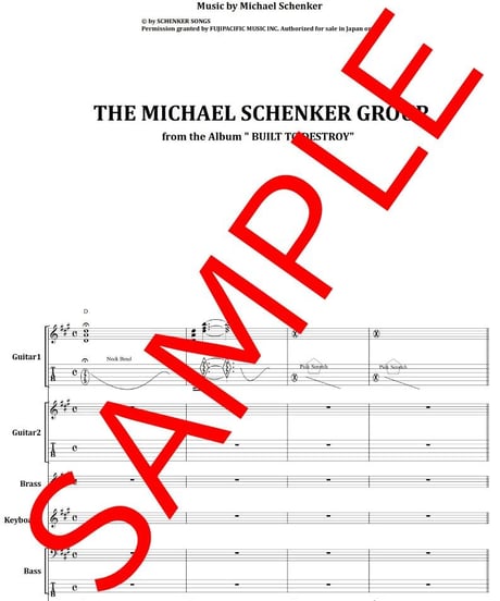 マイケル・シェンカー(Michael Schenker)  /キャプテン・ネモ(CAPTAIN NEMO) バンド・スコア(TAB譜) 楽譜