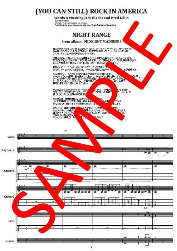 ナイト・レンジャー(NIGHT RANGER) / ロック・イン・アメリカ (YOU CAN'