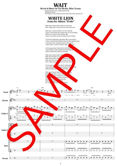 WHITE LION ホワイト・ライオン Band Score TAB譜 | mentonis-group.gr