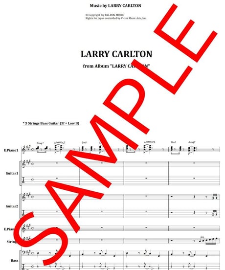 ラリー・カールトン(LARRY CARLTON)  / ROOM 335 バンド・スコア(TAB譜) 楽譜