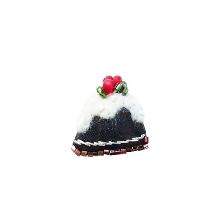 Miniature Christmas Pudding Brooch