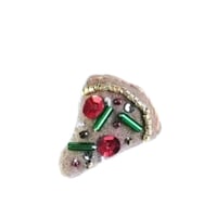 Miniature Pizza Brooch