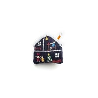 Miniature Doll House Brooch(navy)