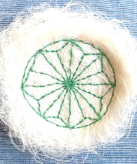 【麻の花紋様のトレイ】緑
