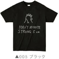100/1Tシャツ005 ブラック(在庫あり・受注発注）