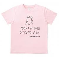 100/1Tシャツライトピンク
