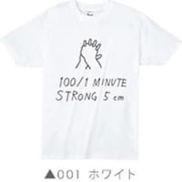 100/1Tシャツ001 ホワイト(在庫あり.受注発注）