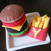 フェルトのハンバーガーセット／おままごと