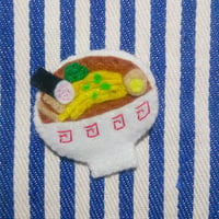 フェルトのラーメンブローチ