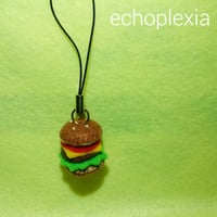 フェルトのハンバーガーストラップ（立体）