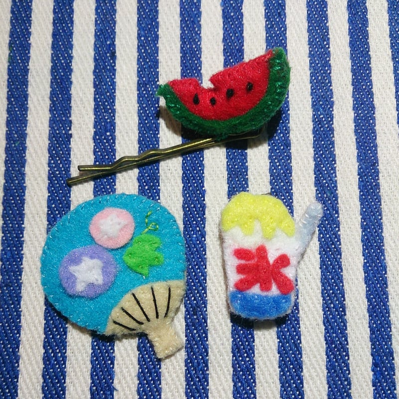 フェルトのかき氷ブローチ | echoplexia
