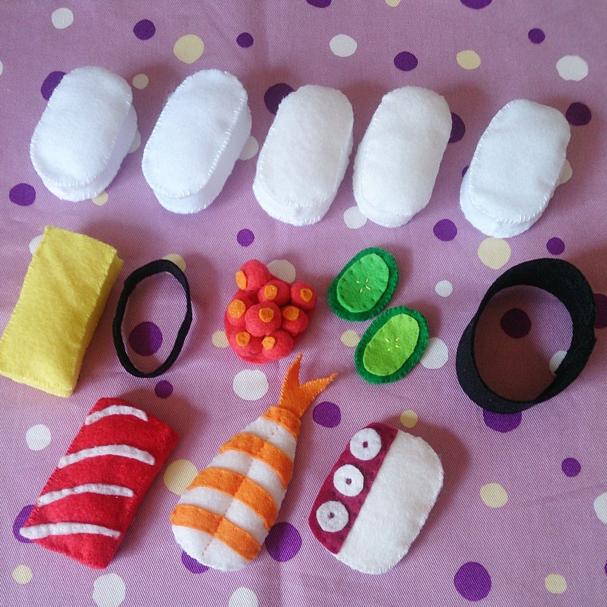 フェルトのお寿司セット／おままごと | echoplexia