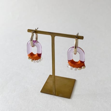 Beaded Crochet Chunky Pierced Earrings