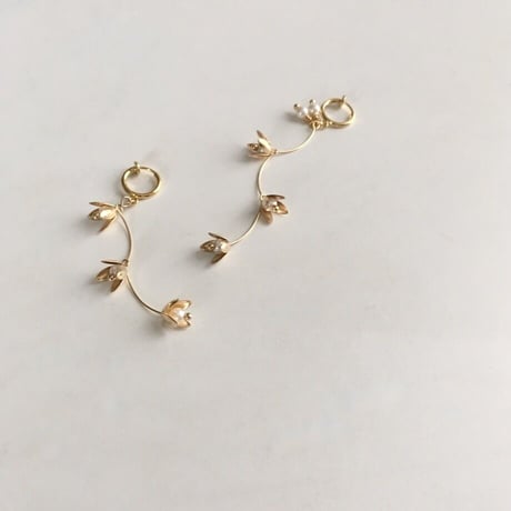 Blooming Flower Clip on Earrings