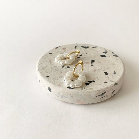 Irregular Shaped Pearl Hoop Clip on Earrings