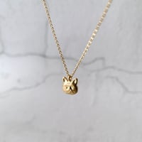 Brass Cat Face Necklace