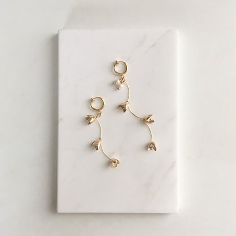 Blooming Flower Clip on Earrings