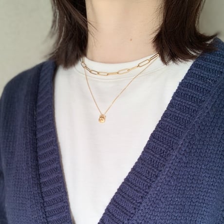 Brass Cat Face Necklace