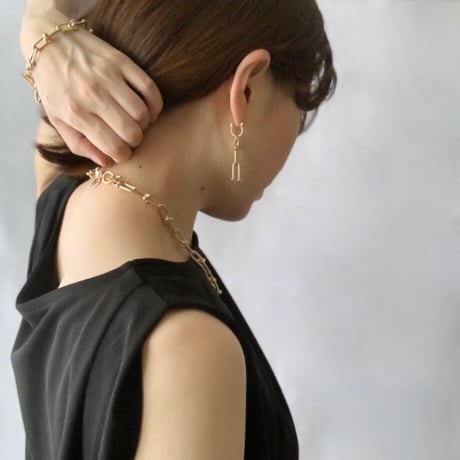 Chunky Chain Pierced Earrings