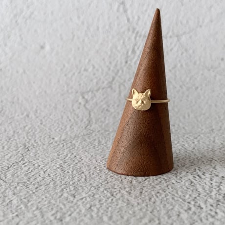 Brass Cat Face Ring