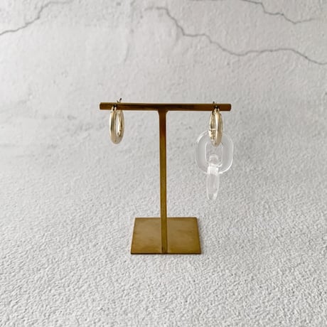 Chunky Hoop Pierced Earrings【4WAY】