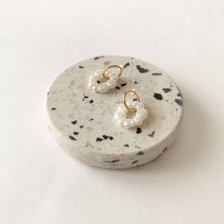 Irregular Shaped Pearl Hoop Clip on Earrings