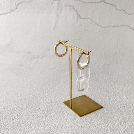 Chunky Hoop Pierced Earrings【4WAY】