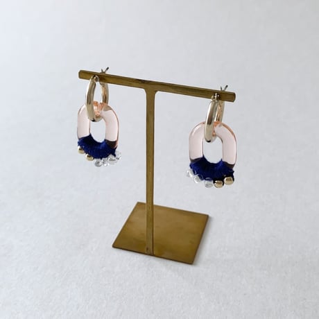 Beaded Crochet Chunky Pierced Earrings