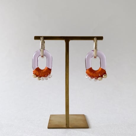Beaded Crochet Chunky Pierced Earrings