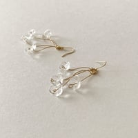 Crystal Flower Bouquet Pierced Earrings