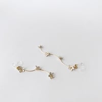 Blooming Petit Flower Clip on Earrings / SNOW