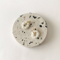 Irregular Shaped Pearl Hoop Clip on Earrings