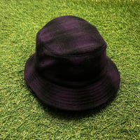 Stussy purple check bucket hat