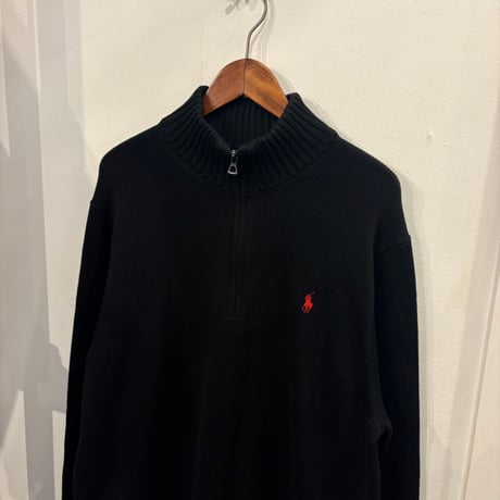 POLO RALPH LAUREN cotton half-zip sweater (XXL)