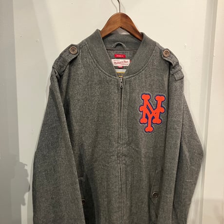 【web限定】Mitchellness"NY Mets"cotton full-zip jacket(XL)