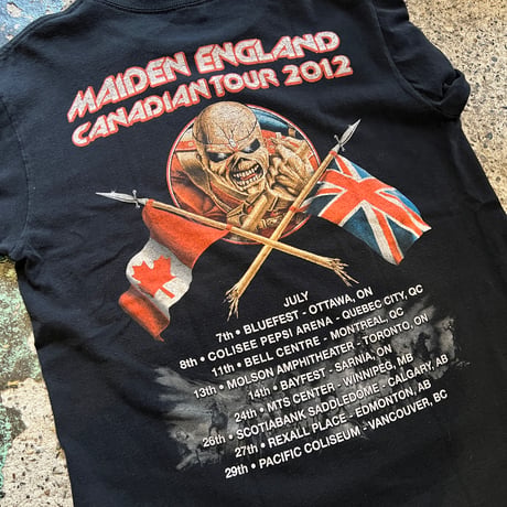 【web限定】IRON MAIDEN "MAIDEN ENGLAND CANADIAN TOUR 2012" tee (M)