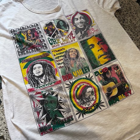 【web限定】NO ENTRANCE "Bob Marley" graphic tee (about L/XL)