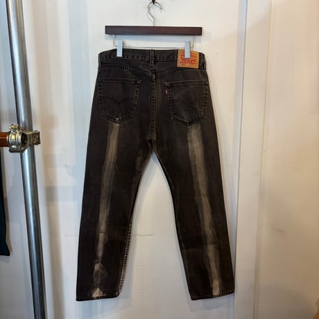 【Web限定】LEVI'S 505 faded black denim jeans(32)