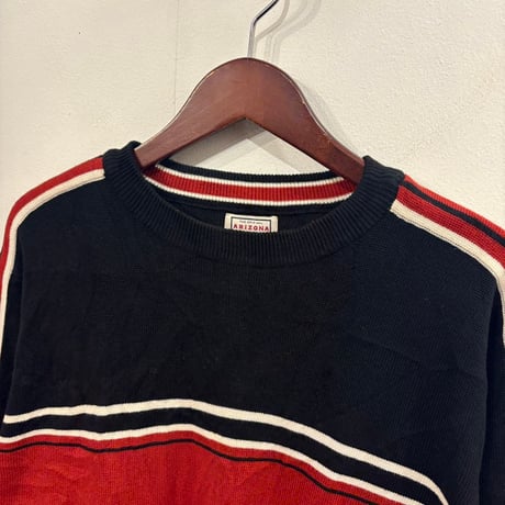 【web限定】ARIZONA 2tone knit cardiga (L)