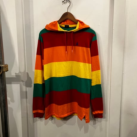 POLO RALPH LAUREN multi-color light pullover hoodie(XL)