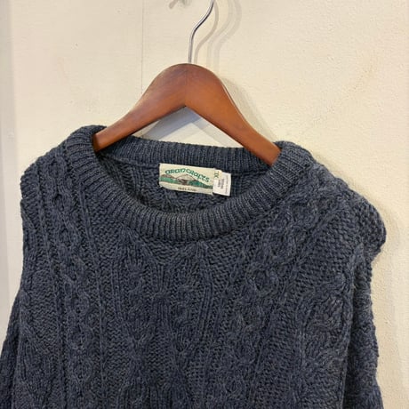 aran crafts wool Cable knitting swetear(XL)